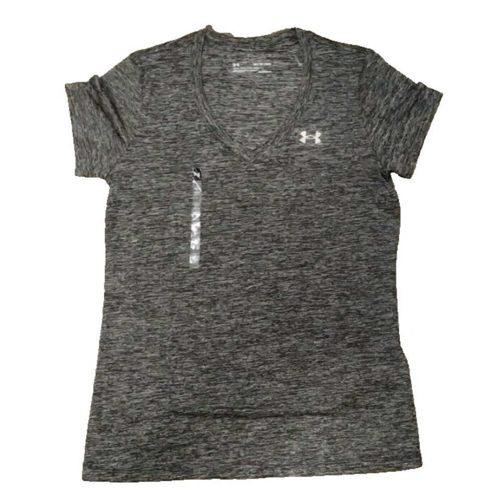 NWT Under Armour Womens Tech Twist‎ T Shirt Performance Tee Charcoal Heather 'S'